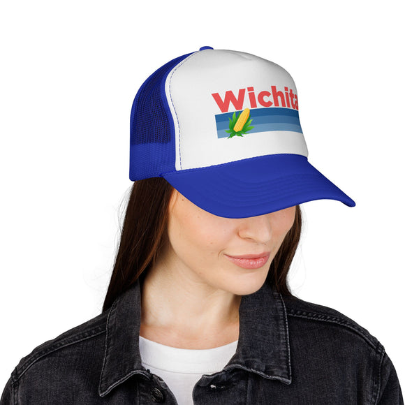 Wichita, Kansas Retro Corn and Farm Trucker Hat