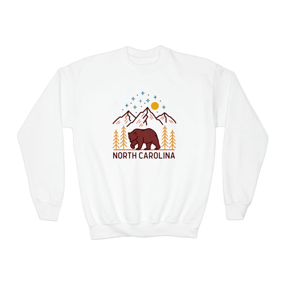 North Carolina Youth Sweatshirt - Unisex Kid's North Carolina Crewneck Sweatshirt