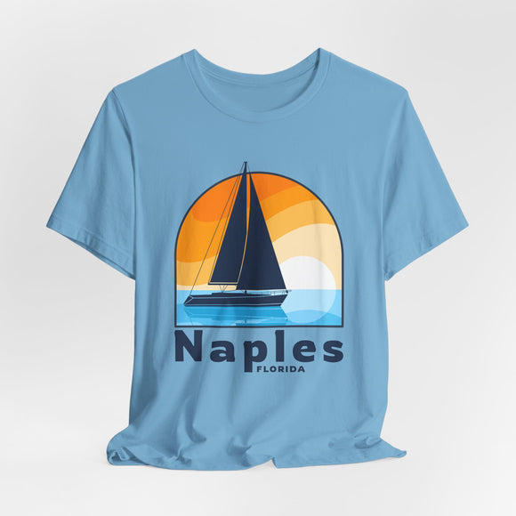 Naples, Florida T Shirt - Sailboat Tee