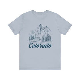 Buy light-blue Colorado Graphic Tee - Mountain Illustration Colorado T Shirt