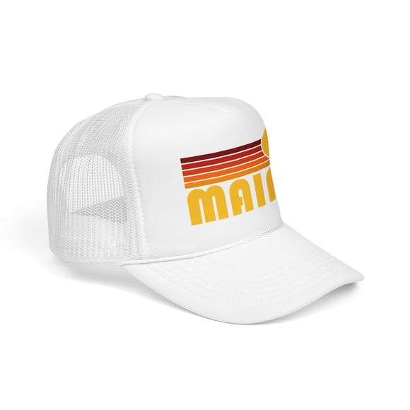 Maine Retro Sunset Trucker Hat