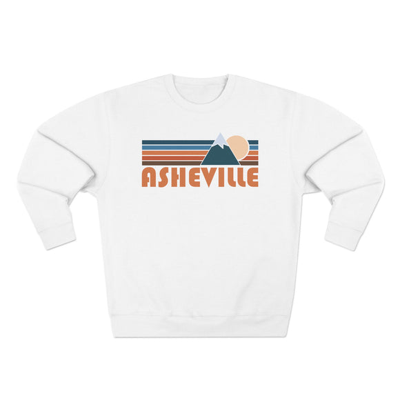Premium Asheville, North Carolina Retro Mountain Graphic Sweatshirt