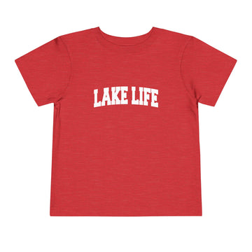Buy heather-red Lake Life Toddler Graphic Tee - Kids Lake Life Vacation Shirt