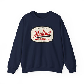 Madison, Wisconsin Sweatshirt - Unisex Retro Crewneck Madison Sweatshirt