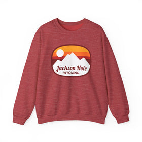 Jackson Hole, Wyoming Sweatshirt - Unisex Retro Ombre Crewneck Jackson Hole Sweatshirt