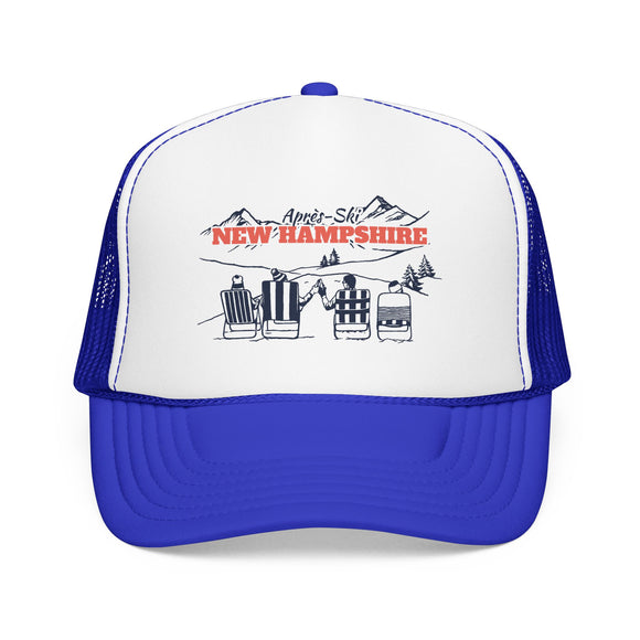 New Hampshire Après-ski Trucker Hat — Foam Mesh Cap