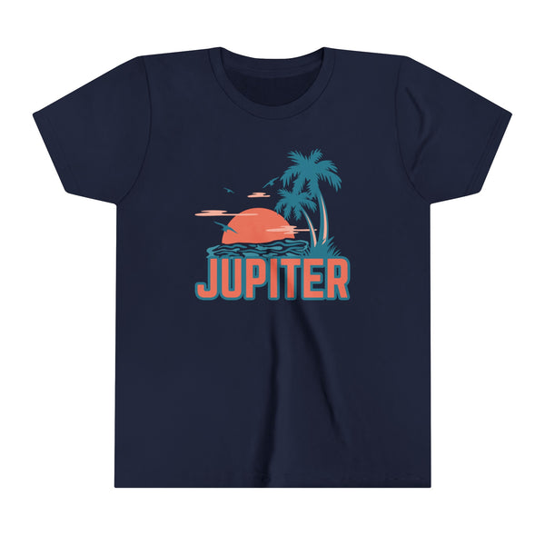 Jupiter, Florida Youth Shirt - Retro Palm Tree Jupiter Kid's T-Shirt