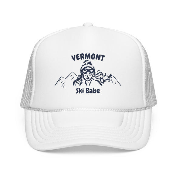 Vermont Ski Babe Trucker Hat — Foam Mesh Cap