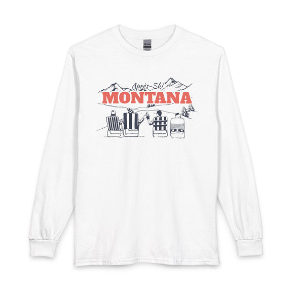 Montana Après-ski Long Sleeve Shirt - Mountain Retro Skiing