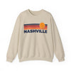 Nashville, Tennessee Sweatshirt Retro Sun Unisex - Nashville Vintage Inspired Warm Pullover Jumper