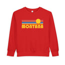 Montana Toddler Sweatshirt - Retro Sun Montana Toddler Crewneck Sweatshirt-6