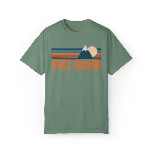 Ski Bum Graphic Tee, Comfort Colors Retro Unisex T shirt, Mountain Adventure Shirt
