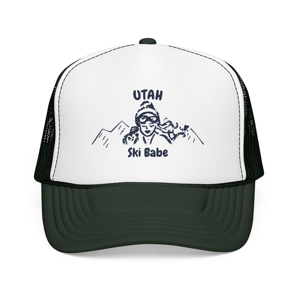Utah Ski Babe Trucker Hat — Foam Mesh Cap
