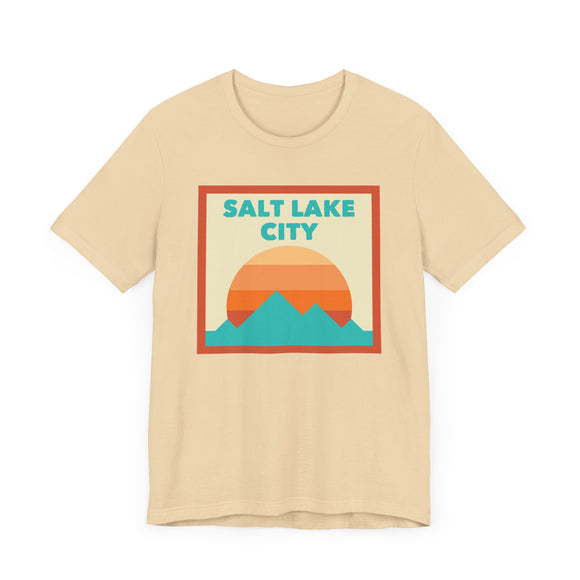 Retro Salt Lake City, Utah T-Shirt, Mountain Sun Tee, Unisex Graphic Shirt, Vintage Salt Lake City, Utah Top, Outdoor Adventure Clothing