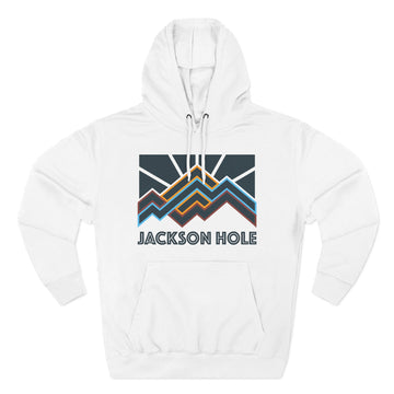 Jackson Hole, Wyoming Hoodie - Retro Mountain Unisex Sweatshirt - 0