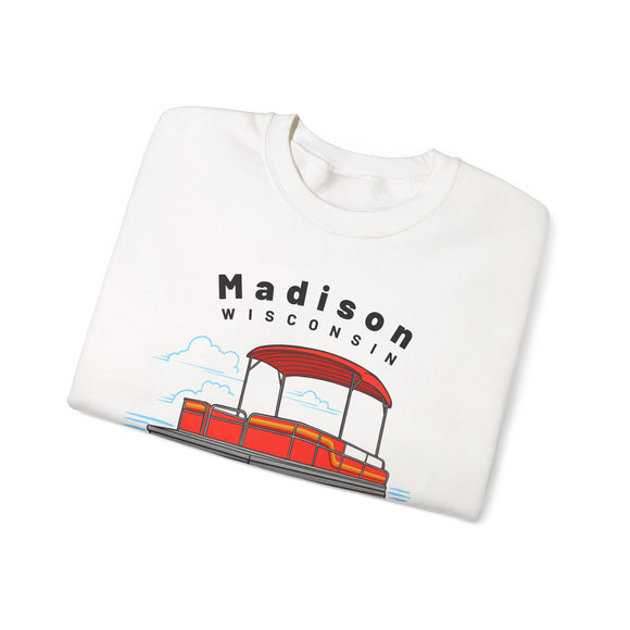 Madison, Wisconsin Sweatshirt - Pontoon Boat Sweatshirt