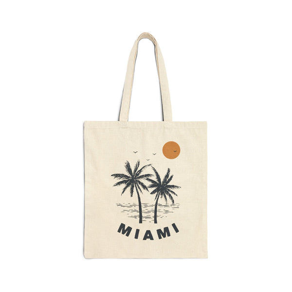 Miami, Florida Tote Bag - Cotton Canvas Miami Bag