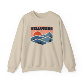 Telluride, Colorado Sweatshirt Retro Mountains, Telluride Unisex Graphic Crewneck - 0