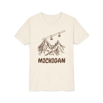 Michigan Youth T-Shirt — Vintage Gondola Ski Mountain Tee