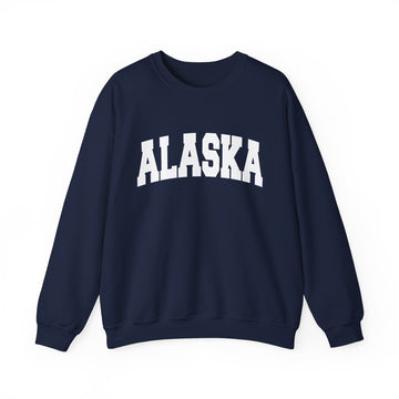 Buy navy Alaska Sweatshirt - Unisex Graphic Crewneck