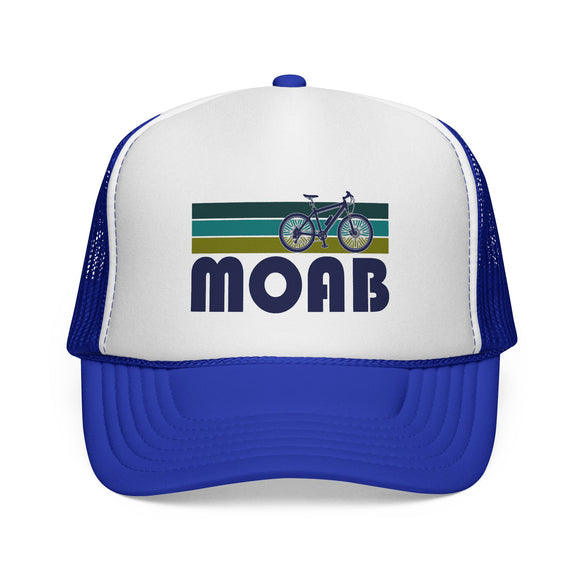 Moab, Utah Retro Bike Trucker Hat - Vintage Style Moab Cap