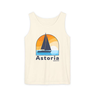 Astoria, Oregon Sailboat Tank Top | Comfort Colors 100% Cotton - 0