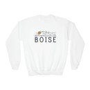 Boise, Idaho Youth Sweatshirt - Unisex Kid's Boise Crewneck Sweatshirt-2