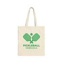 Nebraska Cotton Canvas Pickleball Nebraska Tote Bag-1