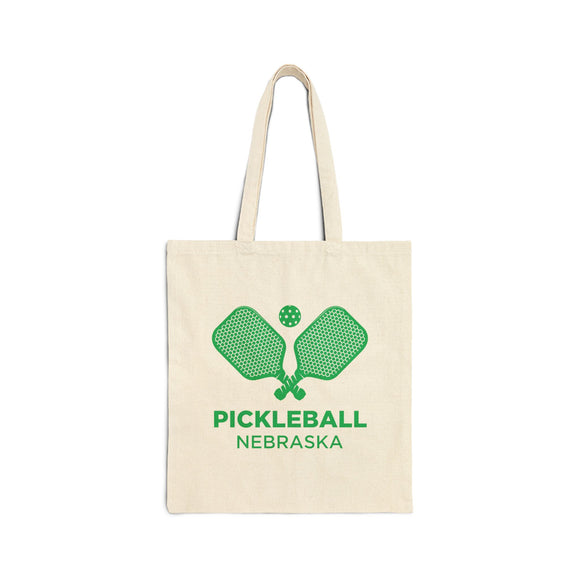 Nebraska Cotton Canvas Pickleball Nebraska Tote Bag