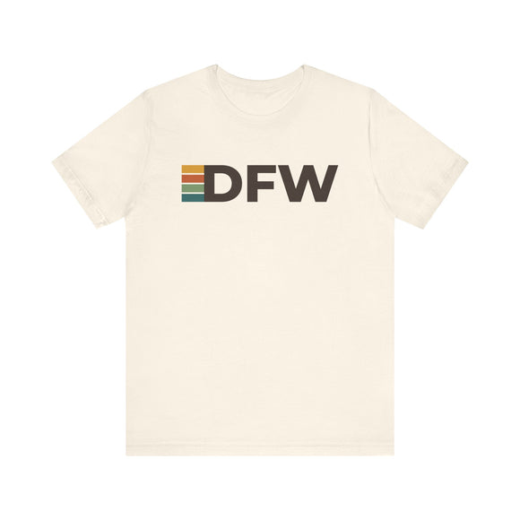 Dallas, Texas tee - DFW t shirt retro stripes