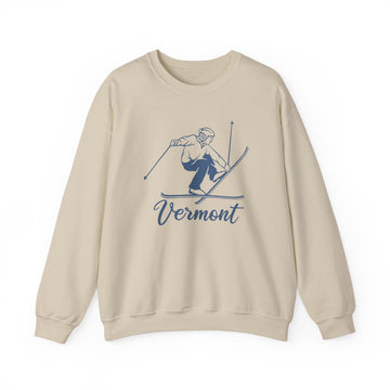 Vermont Sweatshirt - Vintage Skiing Graphic Crewneck - 0