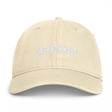 Buy ivory Jackson Hole, Wyoming Washed Baseball Cap - Vintage Coastal Comfort Colors
