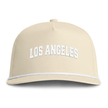 Buy ivory Los Angeles, California Embroidered Rope Hat - Vintage Sunwashed Rope Cap, Comfort Colors