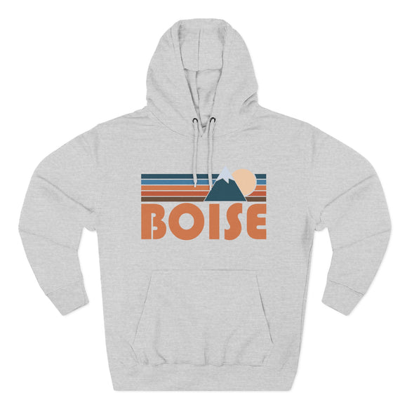 Boise, Idaho Hoodie - Retro Mountain Unisex Sweatshirt
