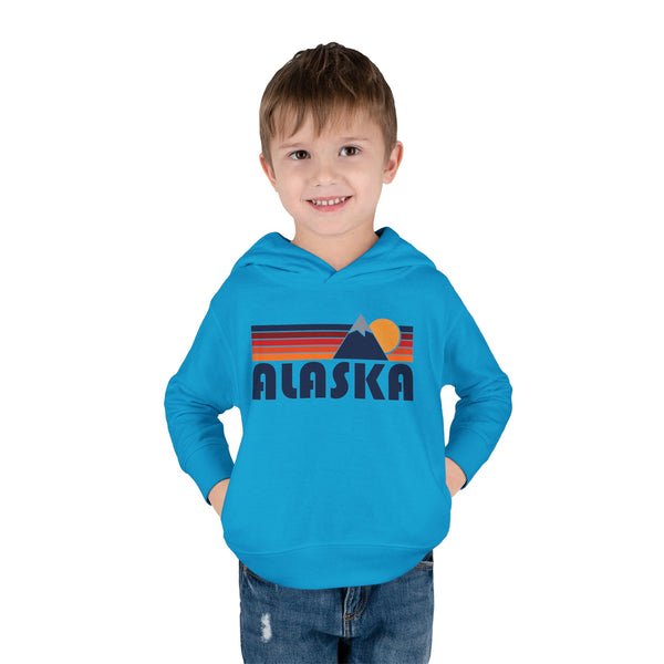 Alaska Toddler Hoodie - Unisex Mountain Pullover Sweatshirt, Kids Hooded Jumper, Alaska Souvenir