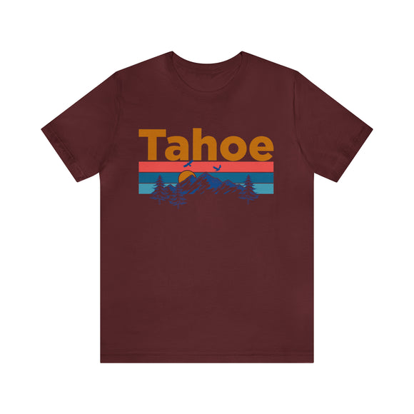 Tahoe, California Shirt - Mountain Sunset Unisex Tahoe T-Shirt