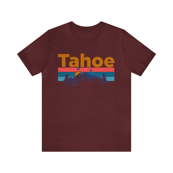 Tahoe, California Shirt - Mountain Sunset Unisex Tahoe T-Shirt