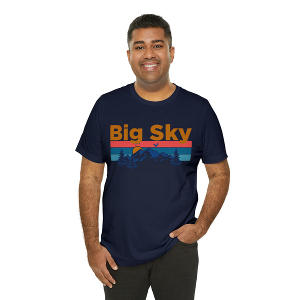 Big Sky, Montana Shirt - Mountain Sunset Unisex Big Sky T-Shirt