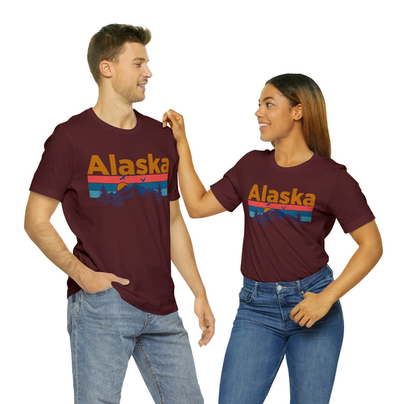 Alaska T-Shirt - Mountain Sunset Unisex Alaska Shirt