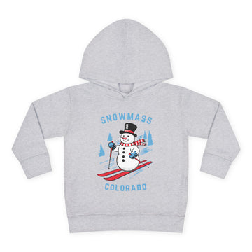Snowmass, Colorado Toddler Hoodie - Unisex Snowmass Skiing Snowman Sweatshirt - 0