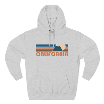 Buy heather-grey California Hoodie - Retro Mountain Unisex Sweatshirt