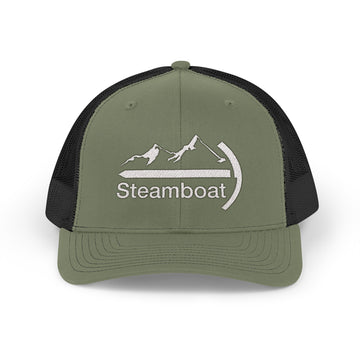 Buy loden-black Steamboat, Colorado Snapback Trucker Cap - Embroidered Steamboat Hat