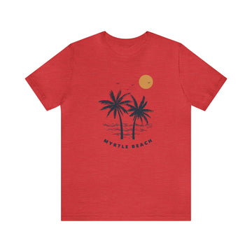 Buy heather-red Myrtle Beach, South Carolina T-Shirt - Retro Unisex Myrtle Beach Shirt