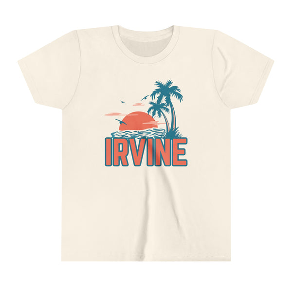Irvine, California Youth Shirt - Retro Palm Tree Irvine Kid's T-Shirt