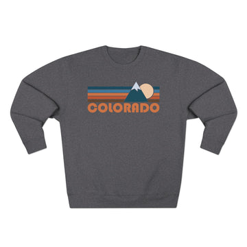Buy charcoal-heather Premium Colorado Retro Mountain Graphic Sweatshirt