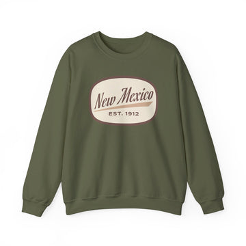Buy military-green New Mexico Sweatshirt - Unisex Retro New Mexico Crewneck Sweatshirt
