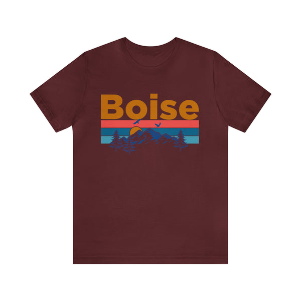 Boise, Idaho Shirt - Mountain Sunset Unisex Boise T-Shirt