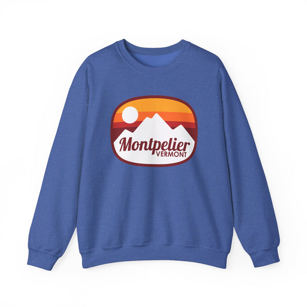 Montpelier, Vermont Sweatshirt - Unisex Retro Ombre Crewneck Montpelier Sweatshirt