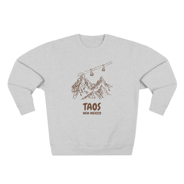 Buy heather-grey Premium Taos, New Mexico Gondola Ski Mountain Sweatshirt