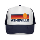 Asheville, North Carolina Retro Sun Trucker Hat - Vintage Style Asheville Cap-4